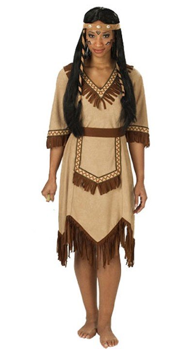 Deluxe Halloween Indianer Kostume til Kvinder