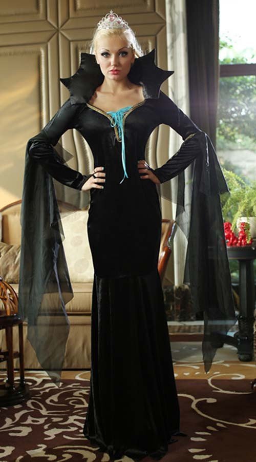 Sort Halloween Onde Vampyr Kostume