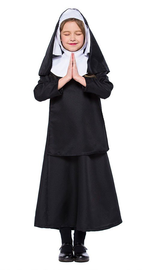 Piger Nonne Kostume til Børn