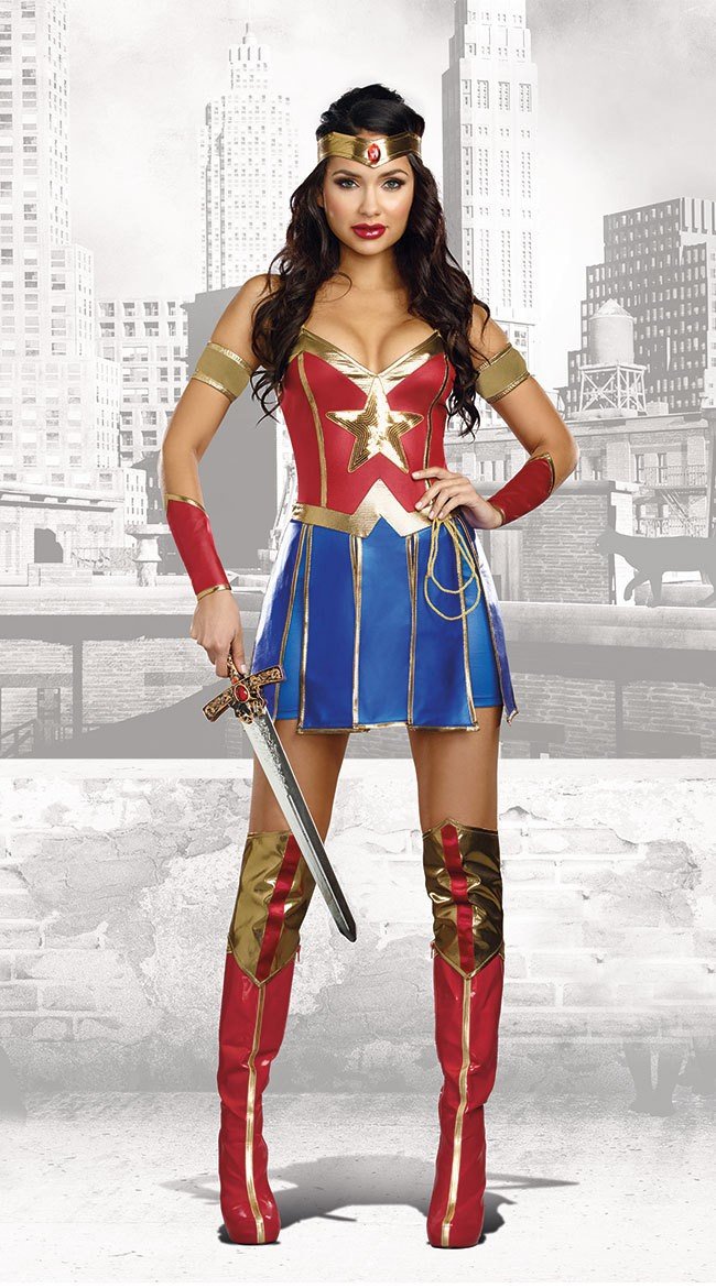 Klassisk Wonder Woman Kostume Superhelte Kostumer