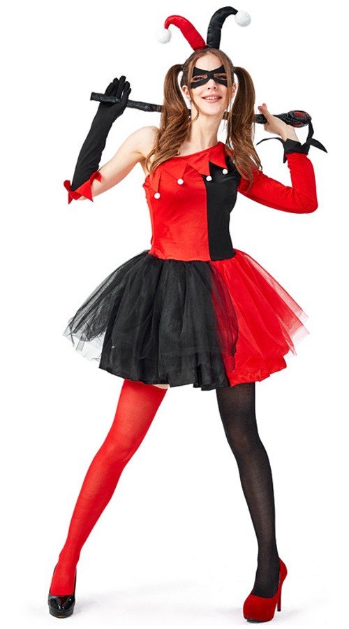 Kvinder Harley Quinn Kostume Halloween Klovnekostume Voksne