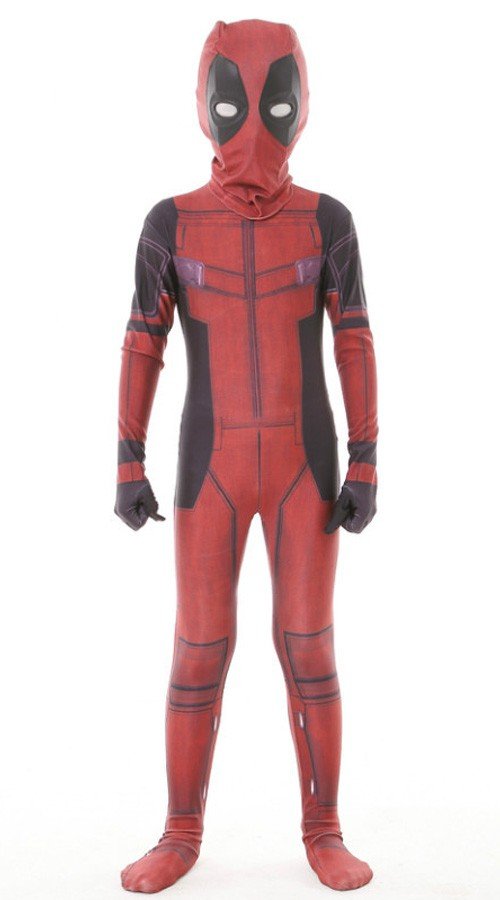 Deluxe Deadpool Kostume Børn Marvel Superhelt Kostumer Bodysuit Second Skin Suit