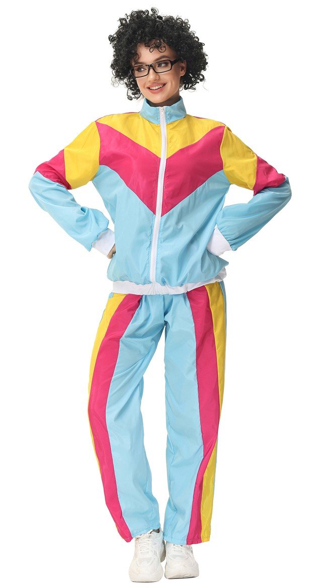 Dame 70'Er Disco Kostume Voksne Retro Rock Træningsdragt Campinghabit Kostume 5580