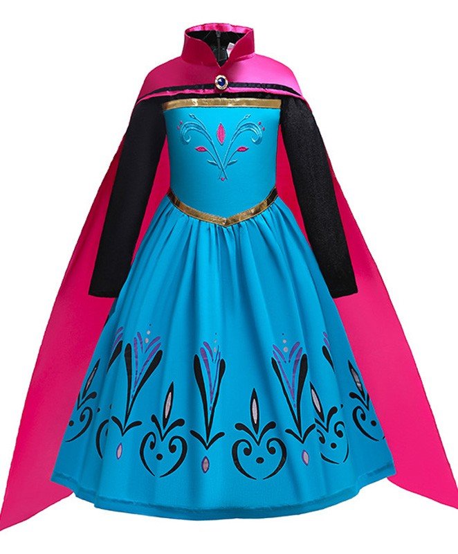 Frost Prinsessekjole til B?rn Kroningsdag Elsa Kostume