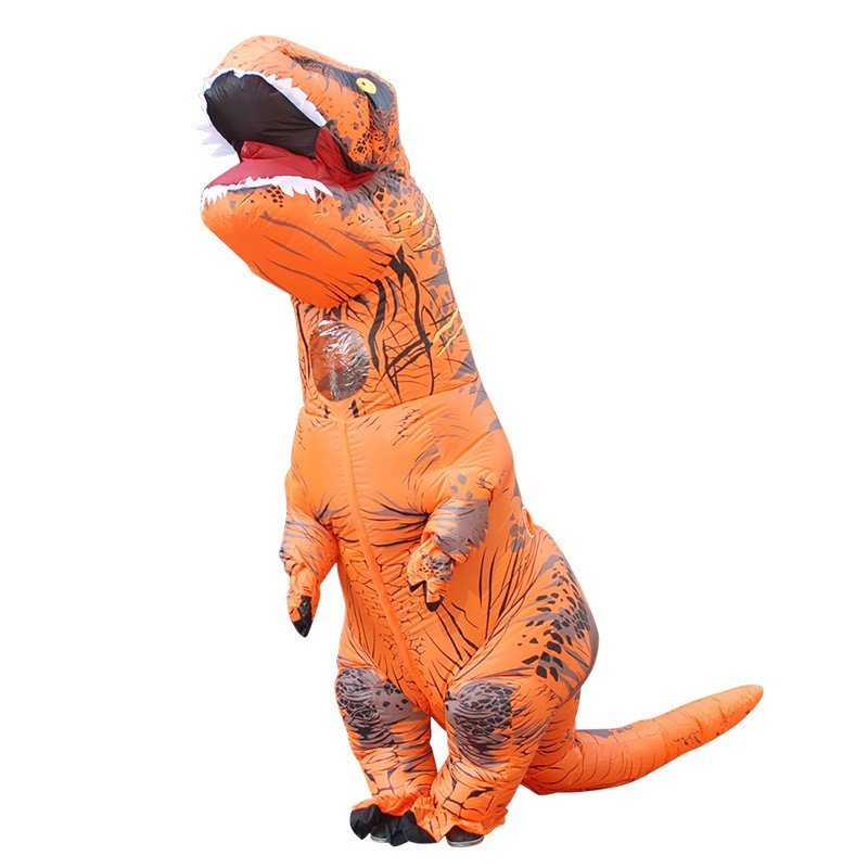 Oppustelig T-Rex Kostume Til Voksne Og Kids Orange