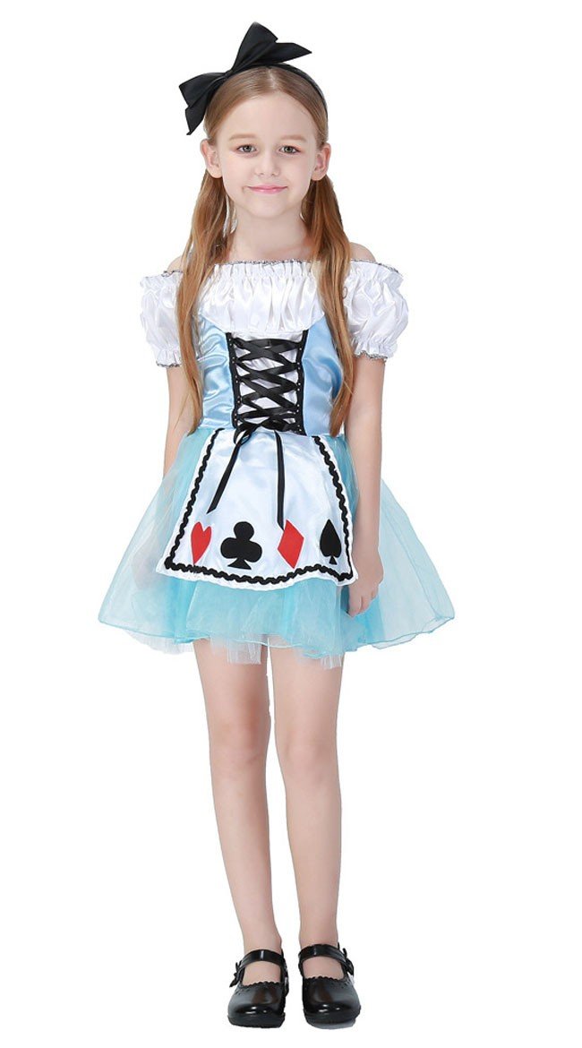Alice i Wonderland Alice Kostume Til Pige