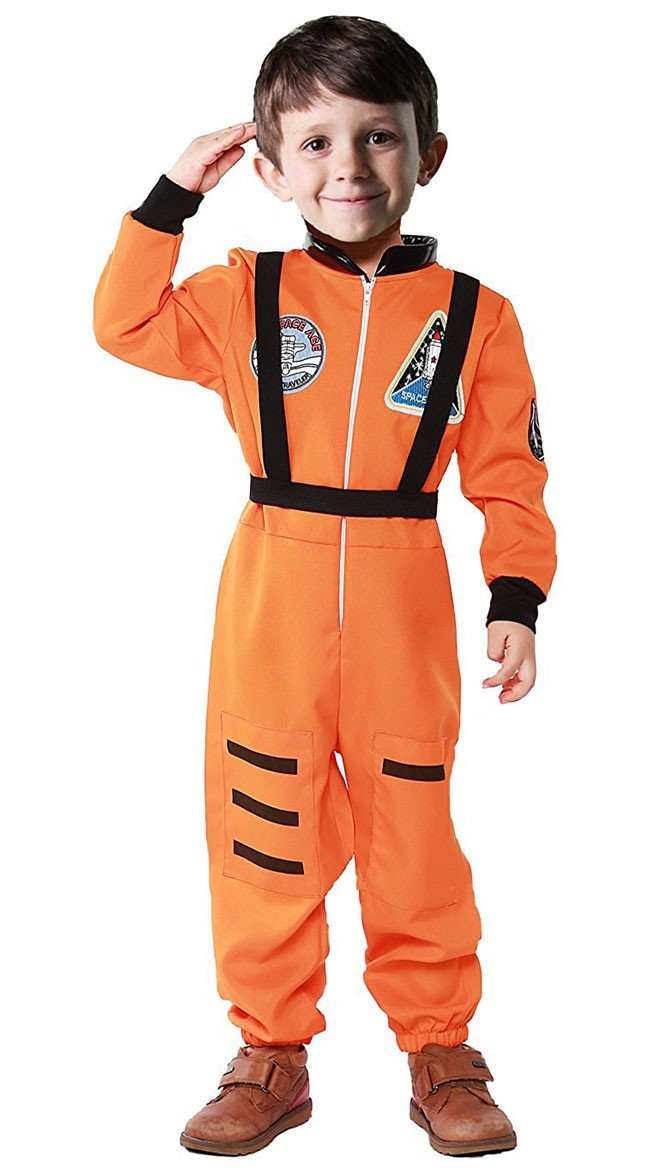 Astronaut Kostume Til Børn Orange Børnekostume