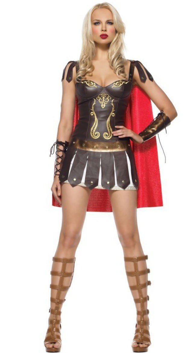 Kriger Prinsesse Romersk Gladiator Kostume