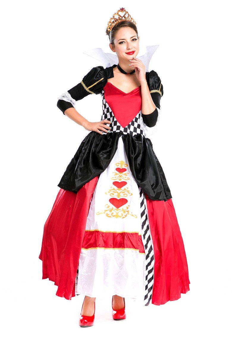Elegant Deluxe Hjerter Dronning Kostume