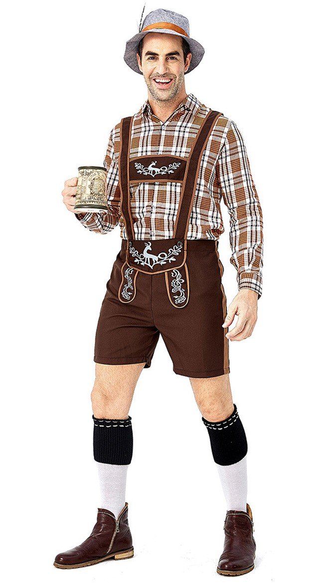 Tyrolermand Traditionelle Oktoberfest Lederhosen Kostume Trykt Ternet