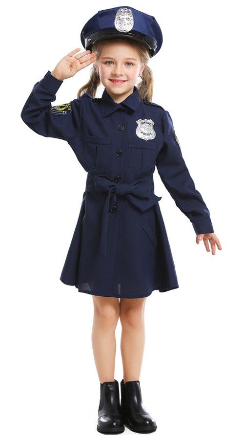 Piger Legetid Politibetjent Kostume Til Børn