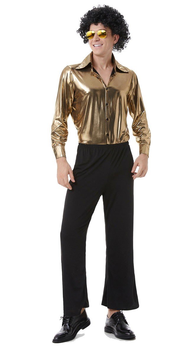 Retro Herre 70'Er Disco Kostume Voksne Hippie Kostume Country Sanger Kostumer Bronzing
