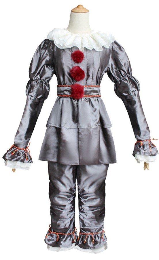 IT 2 Pennywise Kostume til Voksne Børn Halloween Klovne Kostumer Sølv