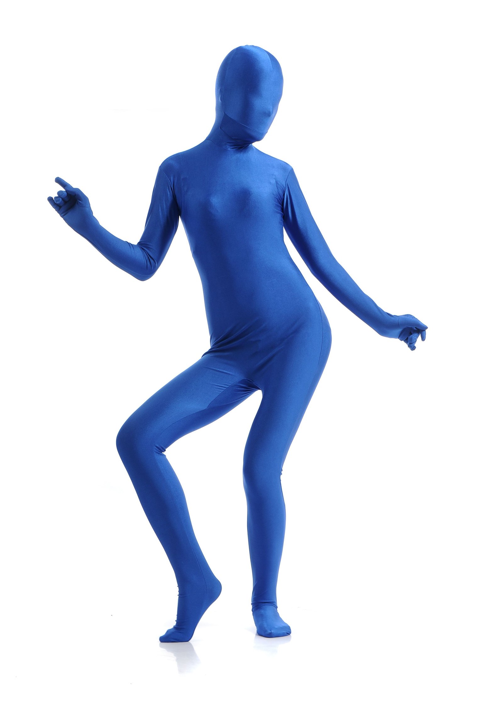 Dame Lycra Spandex All Inclusive Skinsuit Blå