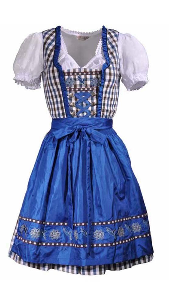 Blå Bayersk Tyroler Kostume Oktoberfest Kostume