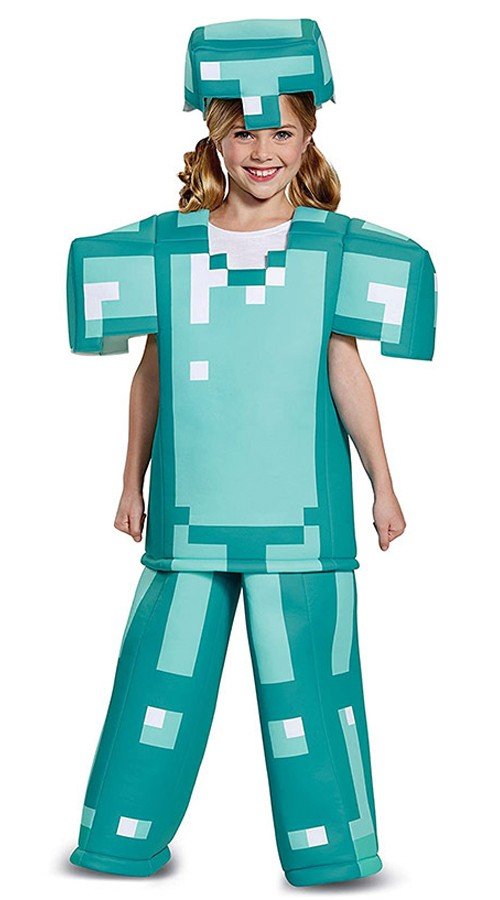 Klassisk Børn Minecraft Armor Kostume til Piger