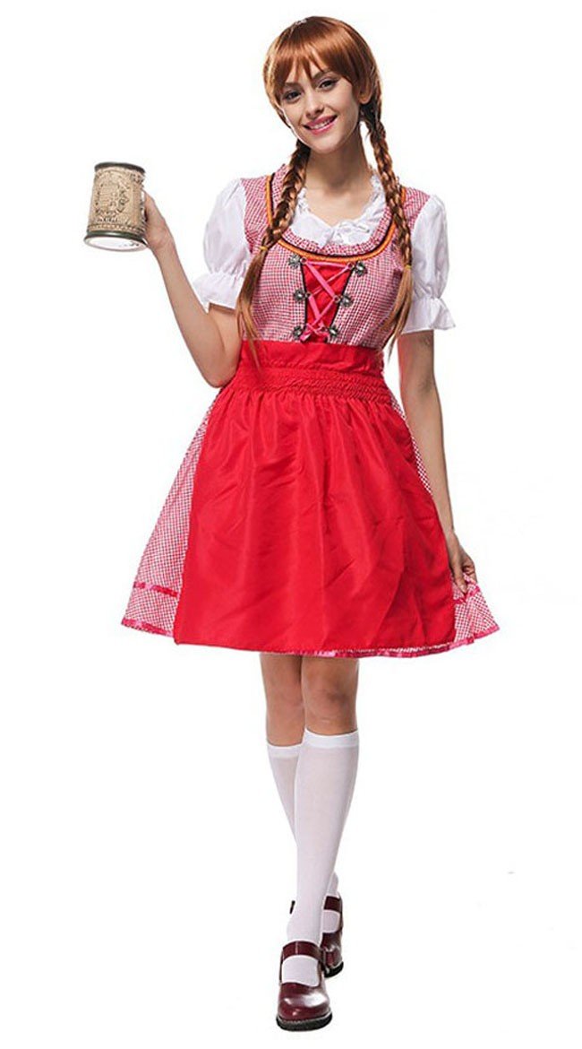 Bayersk Tyroler Kostume Oktoberfest Kjole