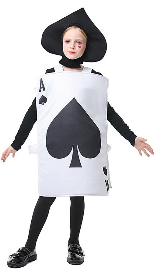 Alice i Eventyrland Kostume Børn Spillekort Kostume spar es
