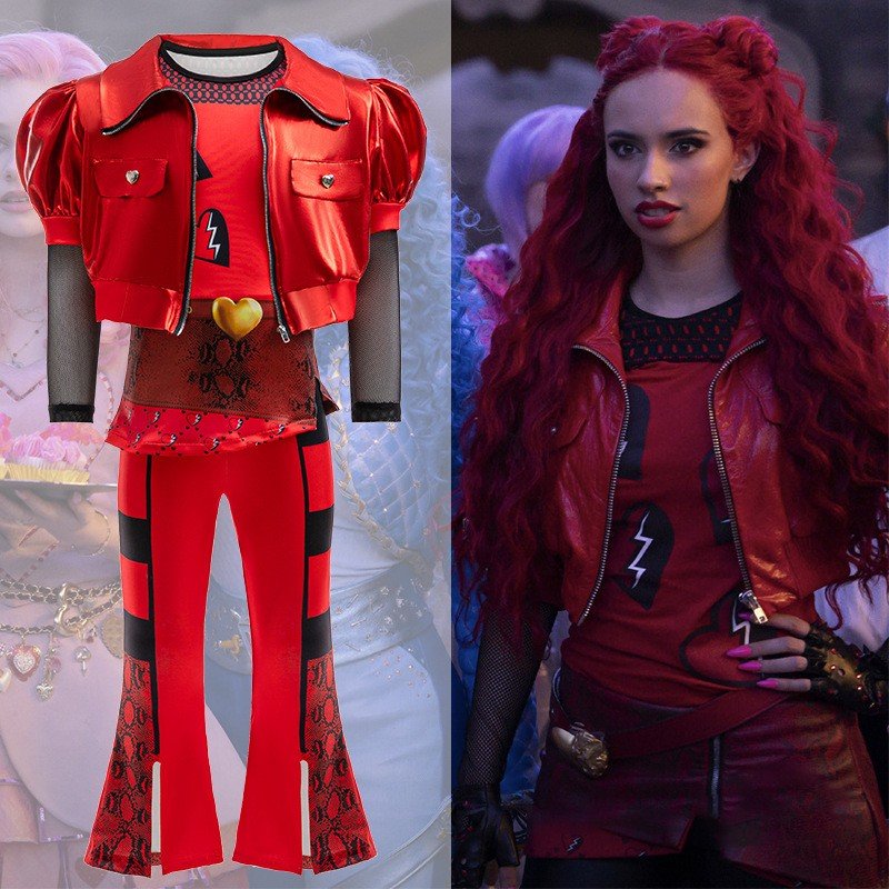 Børn Descendants 4 Evie Kostume The Rise of Red Dronning Kostume