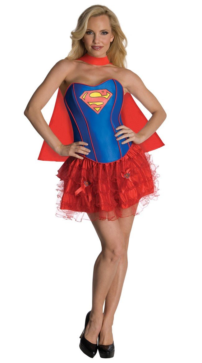 Glitter Korset Supergirl Kostume