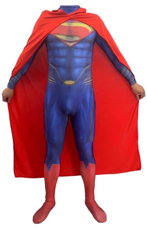 Justice League Deluxe Superman Kostume Voksen og Børn