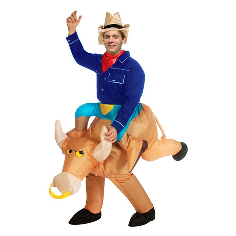 Oppusteligt Cowboy Kostume til Voksne og Børn