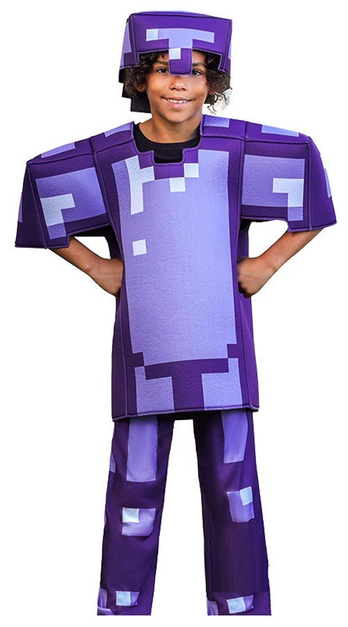 Minecraft Fortryllet Diamant Armor Kostume Til Børn
