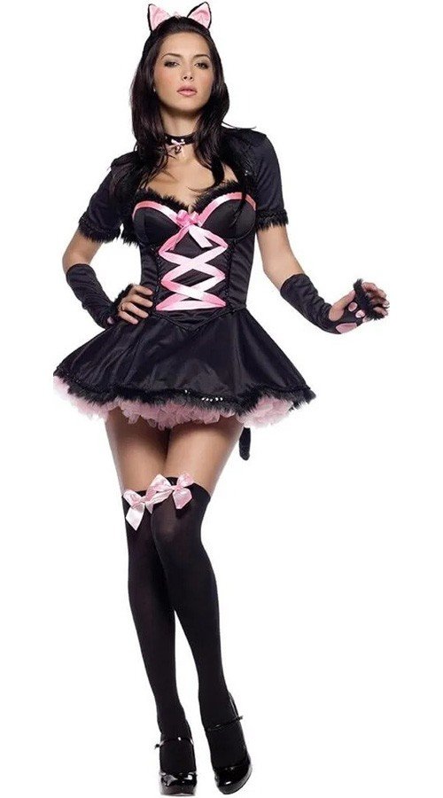 Smuk Kitty Kostume Halloween Catwoman Kostume