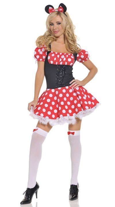 Minnie Mouses Kostume Med Sort Korset