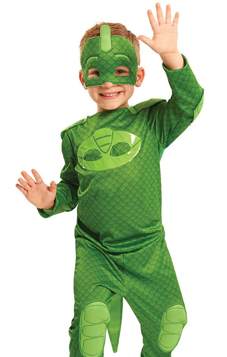 PJ Masks Kostume Gekko Superhelte Børnekostume 