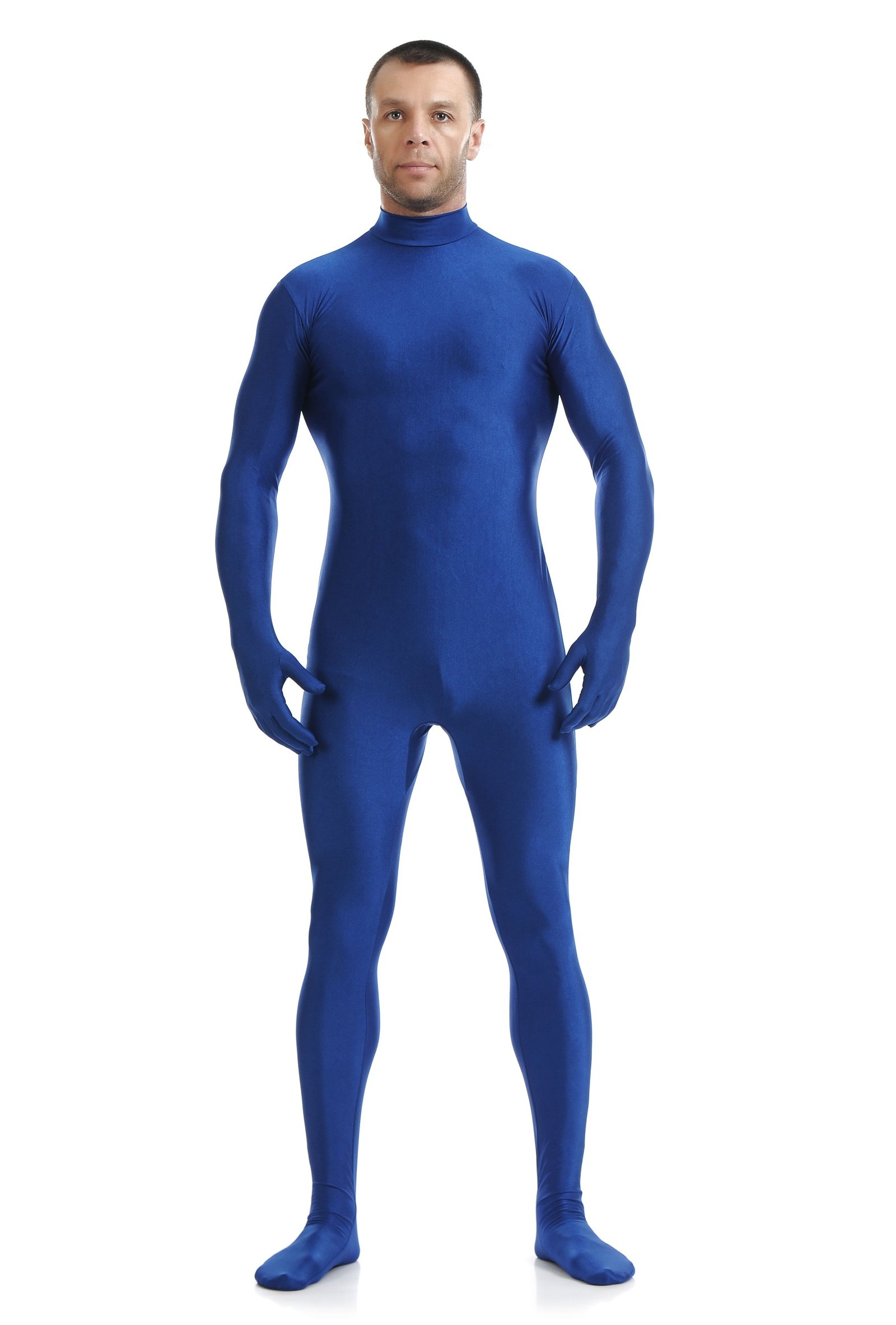 Lycra Spandex Skinsuits til Mænd Second Skin Kostume Mørkeblå