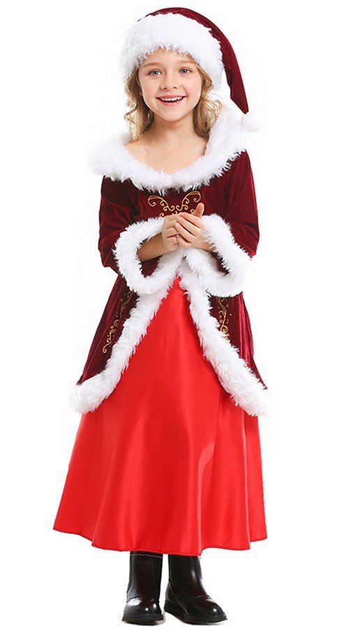 Børn Julekostume Piger Mrs. Claus Kostume