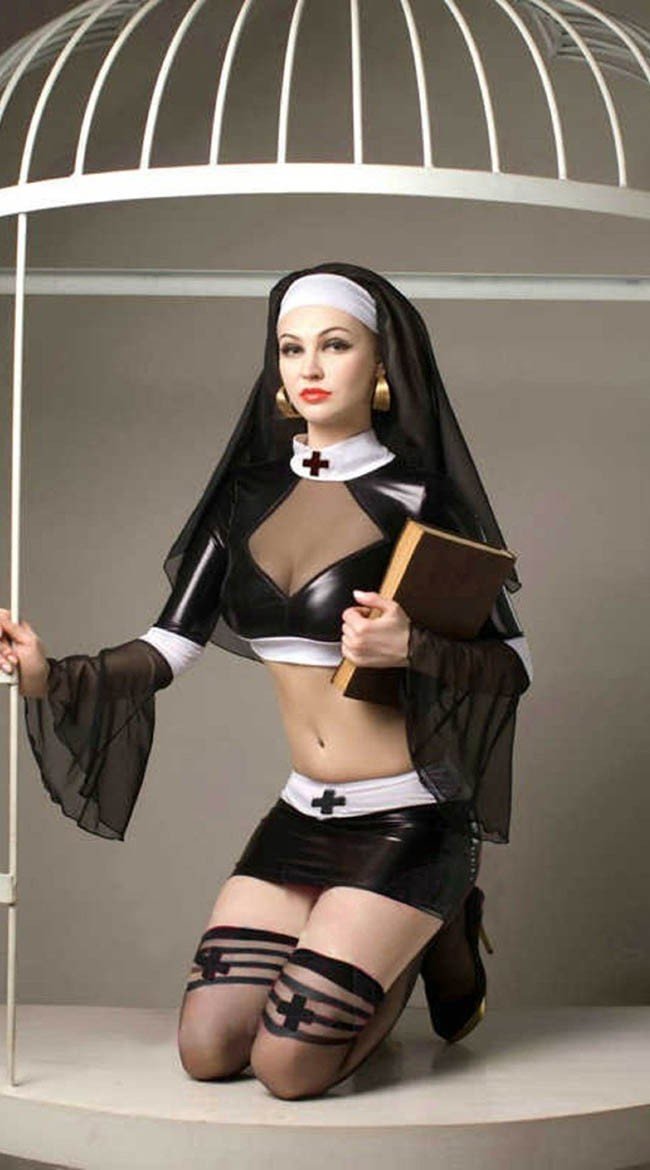 Hot Sexet Katolsk Nonne Kostume