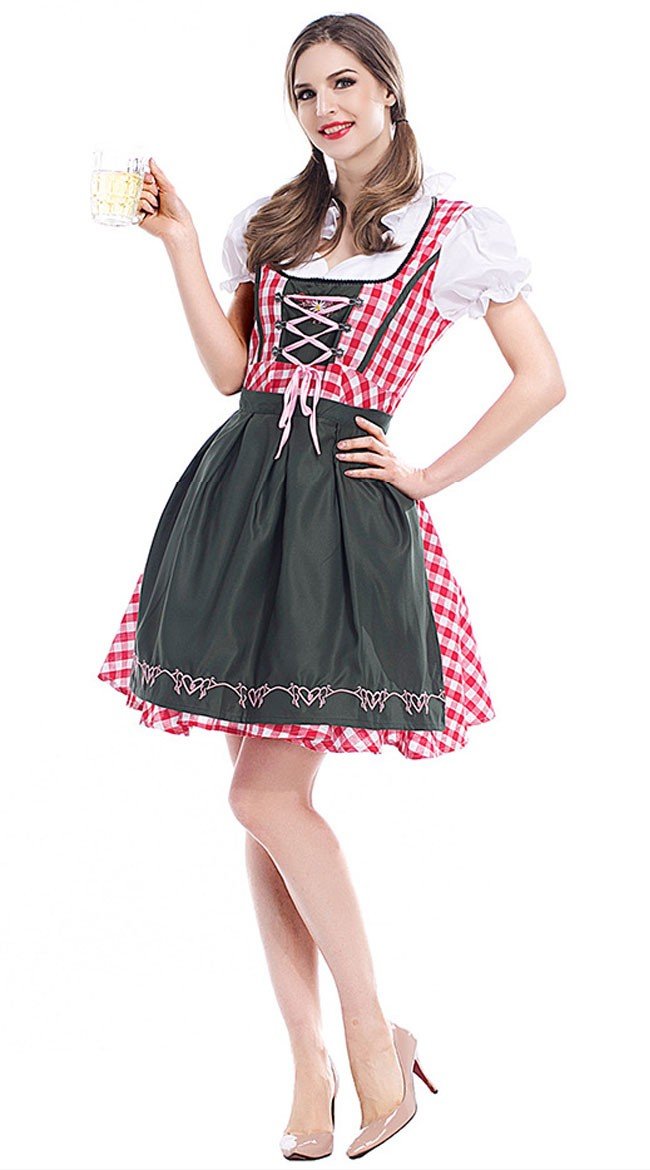 Traditionel Lang Bayersk Oktoberfest Kjole