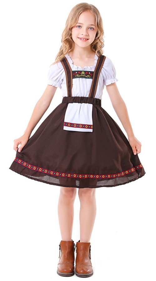 Tyrolerkjole Pige Oktoberfest Kostume til Børn