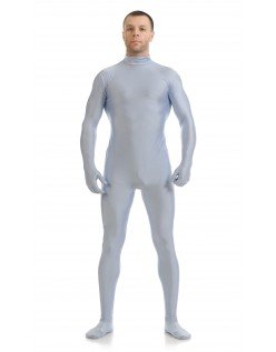 Lycra Spandex Skinsuits til Mænd Second Skin Kostume Sølv