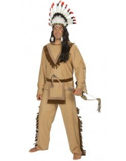 Deluxe Halloween Indianer Kostume til Mænd