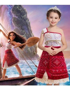 Piger Moana 2 Vaiana Kostume til Børn Moana Kostume