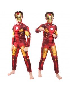 Avengers Iron Man Mark VII Klassisk Muskel Kostume Til Børn Rundt