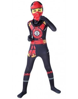 Sorte Drenge Ninjago Kostume Børn Jumpsuit Halloween Ninja Kostume