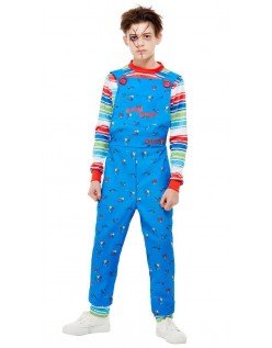Chucky Kostume til Børn Skræmmende Dukke Drenge Halloween Kostume
