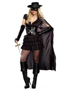 Dobbeltkantet Zorro Kostume Til Kvinder