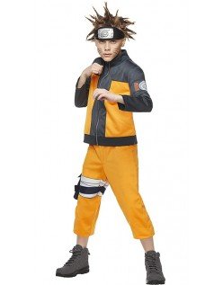 Naruto Uzumaki Kostume Naruto Shippuden Cosplay Børnekostume