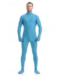 Lycra Spandex Skinsuits til Mænd Second Skin Kostume Blå