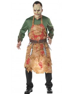 Halloween Zombi Blodige Slagter Kostume Mænd