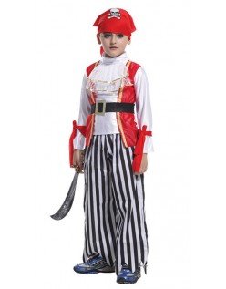 Klassisk Halloween Dreng Pirat Kostume