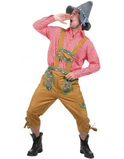 Alpine Yodeler Oktoberfest Lederhosen Kostume Sæt