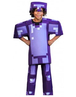 Minecraft Fortryllet Diamant Armor Kostume Til Børn