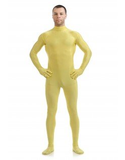 Lycra Spandex Skinsuits til Mænd Second Skin Kostume Gul