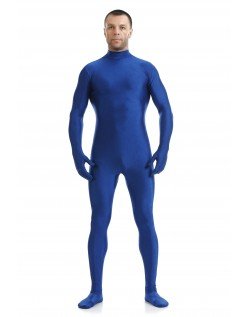 Lycra Spandex Skinsuits til Mænd Second Skin Kostume Mørkeblå